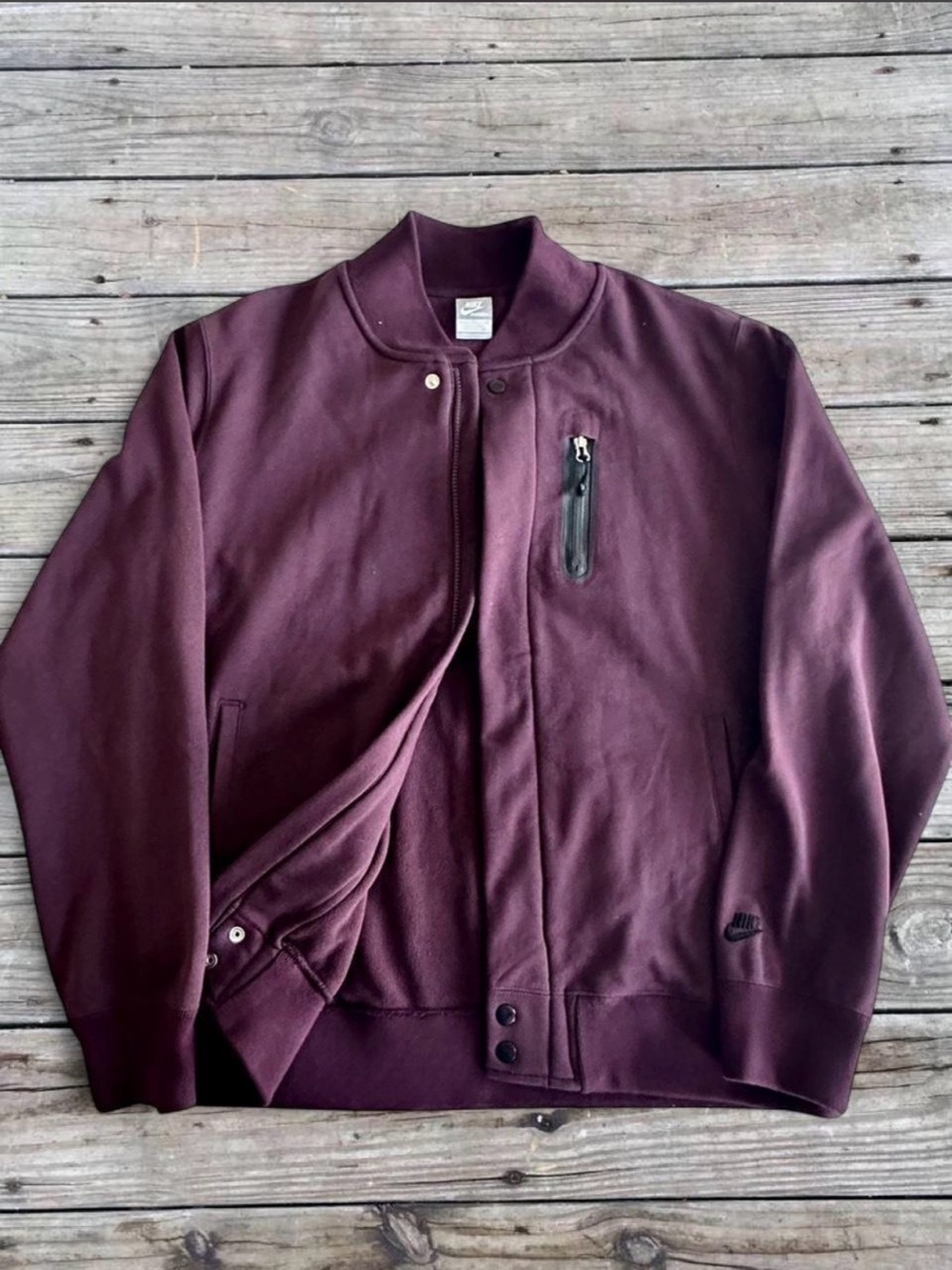 Nike Men's Maroon Bomber Jacket